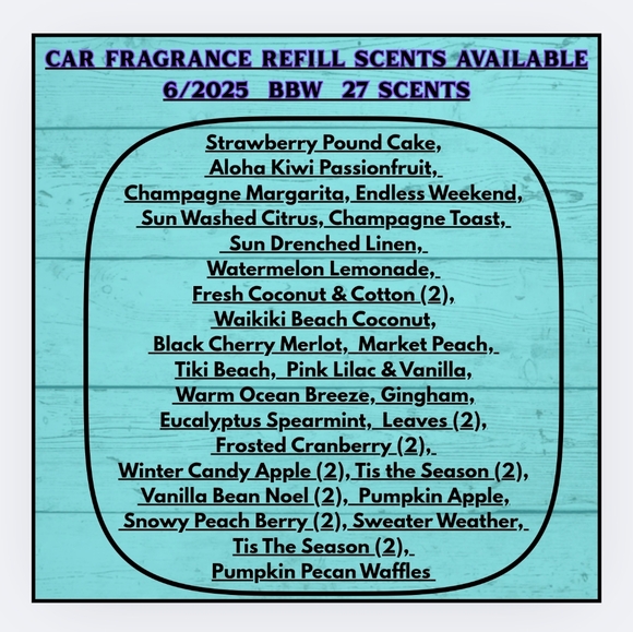 🔥2-ITEMS /  1-Vent Clip & 1-Scent (YOU PICK SCENT) / NEW / BBW - Picture 4 of 4